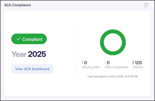 ACA Compliance Widget
