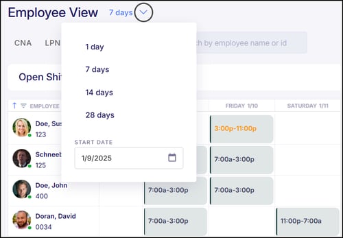 AS Filter Schedule View