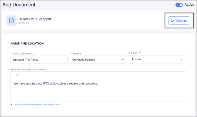 Add Document - Dgitize