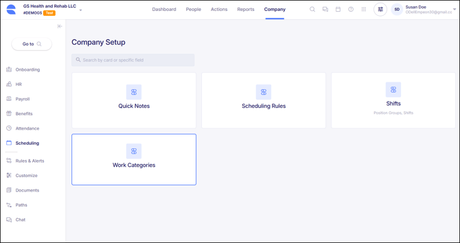 Adv Scheduling Work Categories