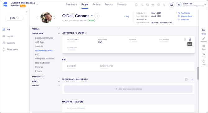 Approved To Work Card