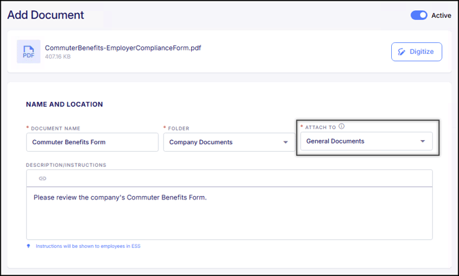 Attach To General Documents