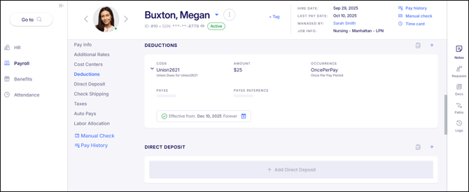 Automated Union Deduction