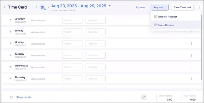 Bonus Request & Approvals 3-1