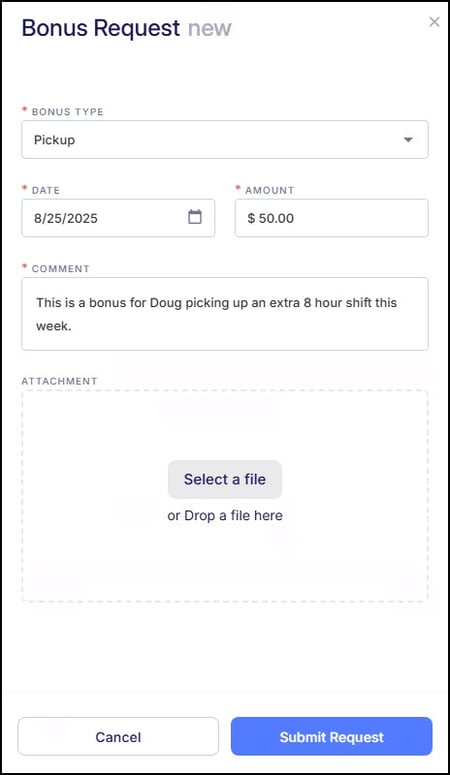 Bonus Request & Approvals 4