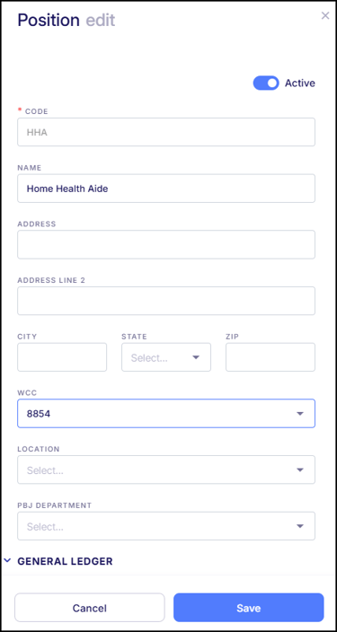 CC WCC Position Edit