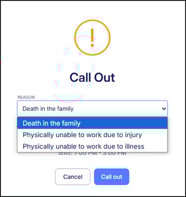 Call Out Description