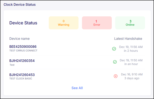 Clock Device Status Widget 2