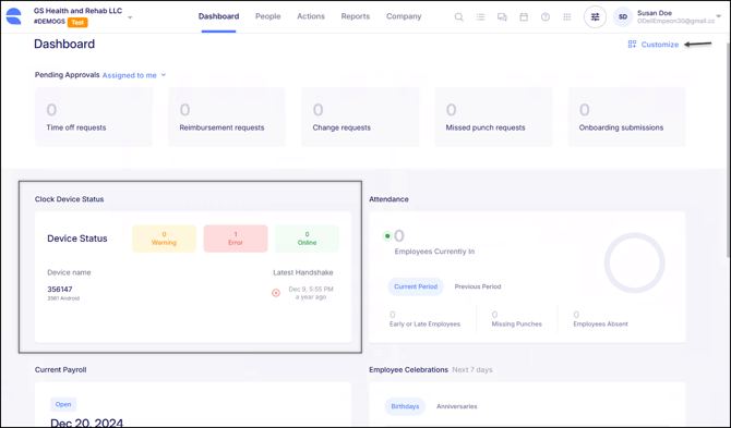 Clock Device Status Widget-1