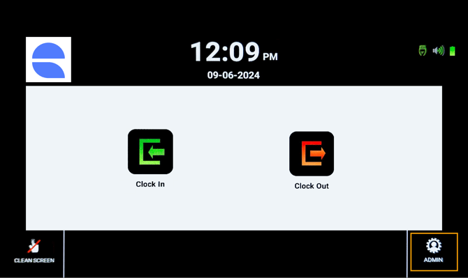 Clock In Screen