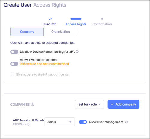 Company Admins Adding Users