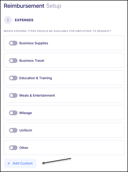 Custom Reimbursement Request & Approvals