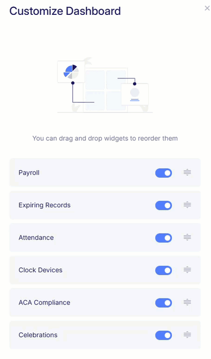 Customize Dashboard GIF