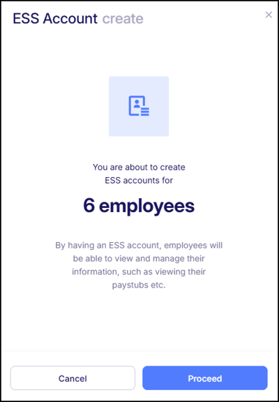 ESS Admin Confirm