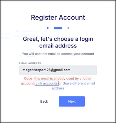 ESS First Time Login Link Accounts