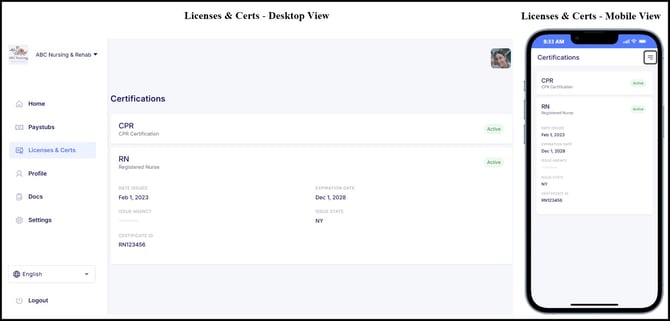 ESS Licenses & Certs