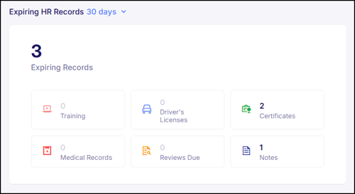 Expiring HR Records Widget