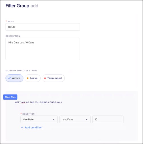 Filter Group Last Days