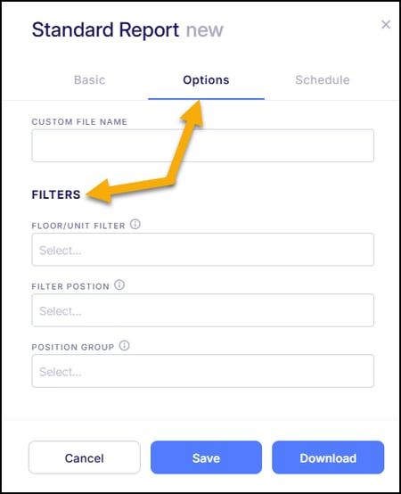 Filter Reports SR