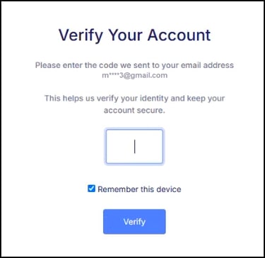 First Time Login Email Verification Code