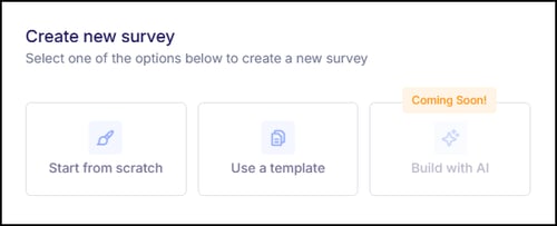 New Survey options