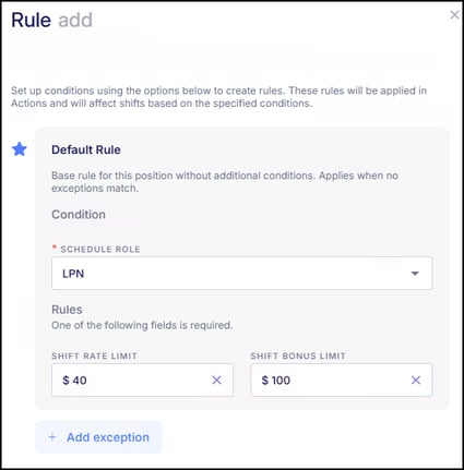 Rate Rule Add