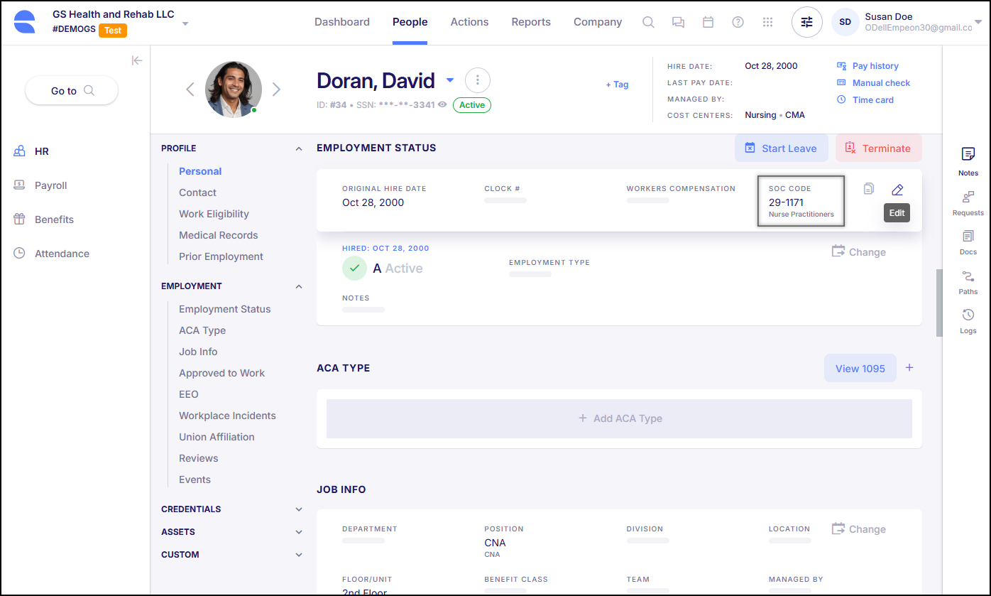 Standard Occupational Classification (SOC) Codes