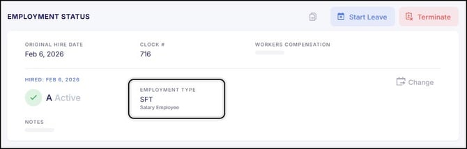 Salary EE Employment Type 1