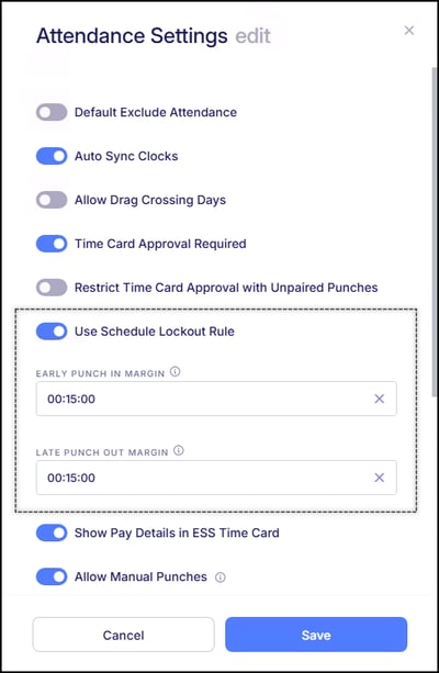 Schedule Lockout Rule