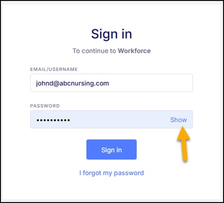 Show Password