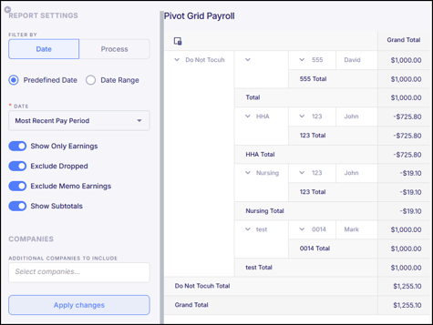 Show Totals Pivot Grid