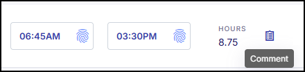 Time Card Comment