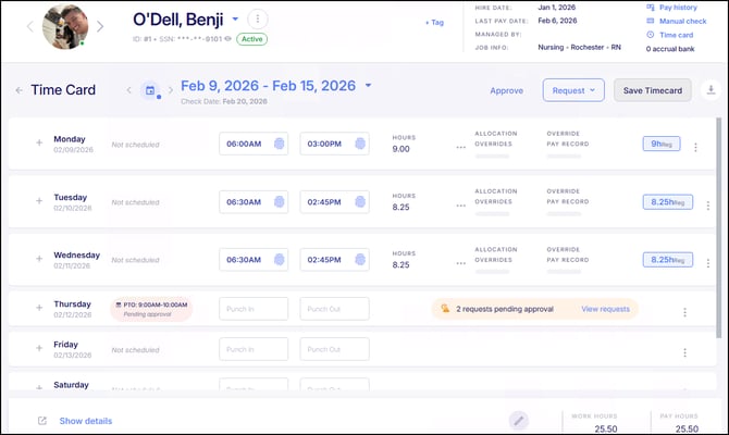 Time Card Requests 2