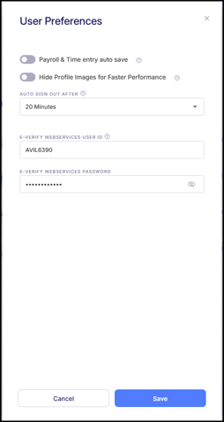 user preferences